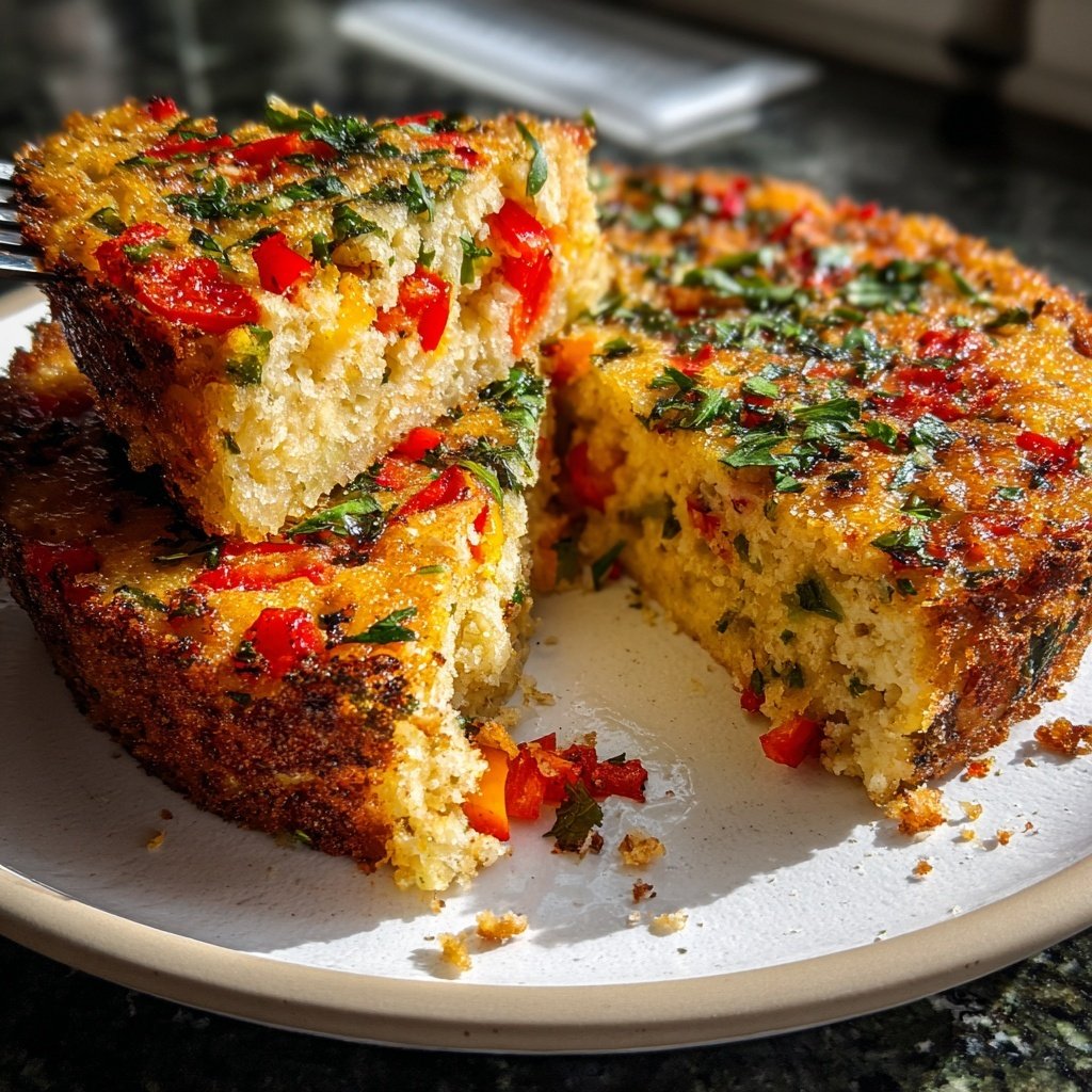 Baked Veggie Chickpea Rice Cake