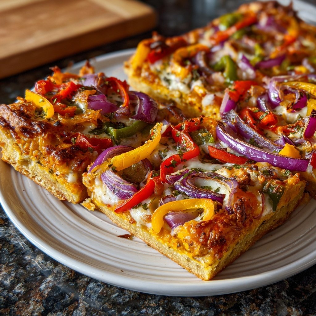 Super Bowl Food Sheet Pan Veggie Pizza
