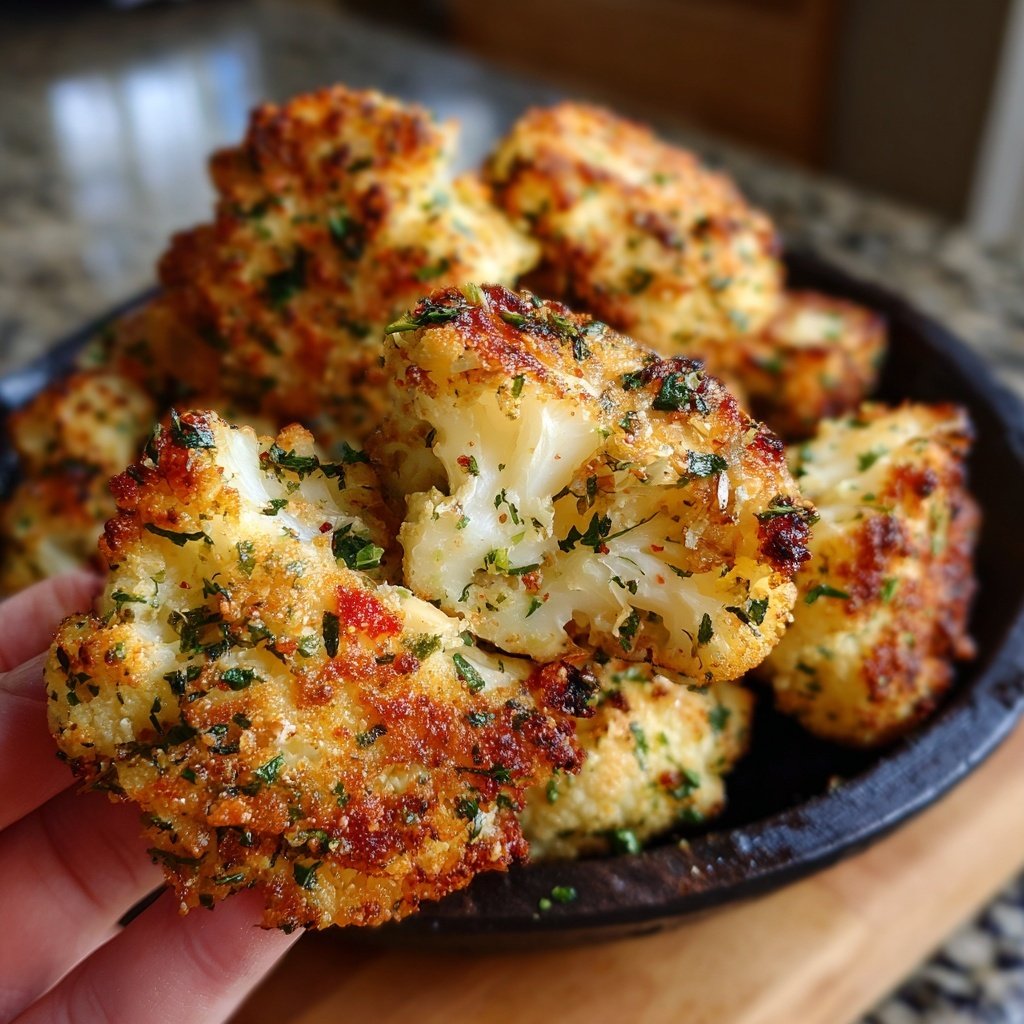 Crispy Cauliflower Herb Bites