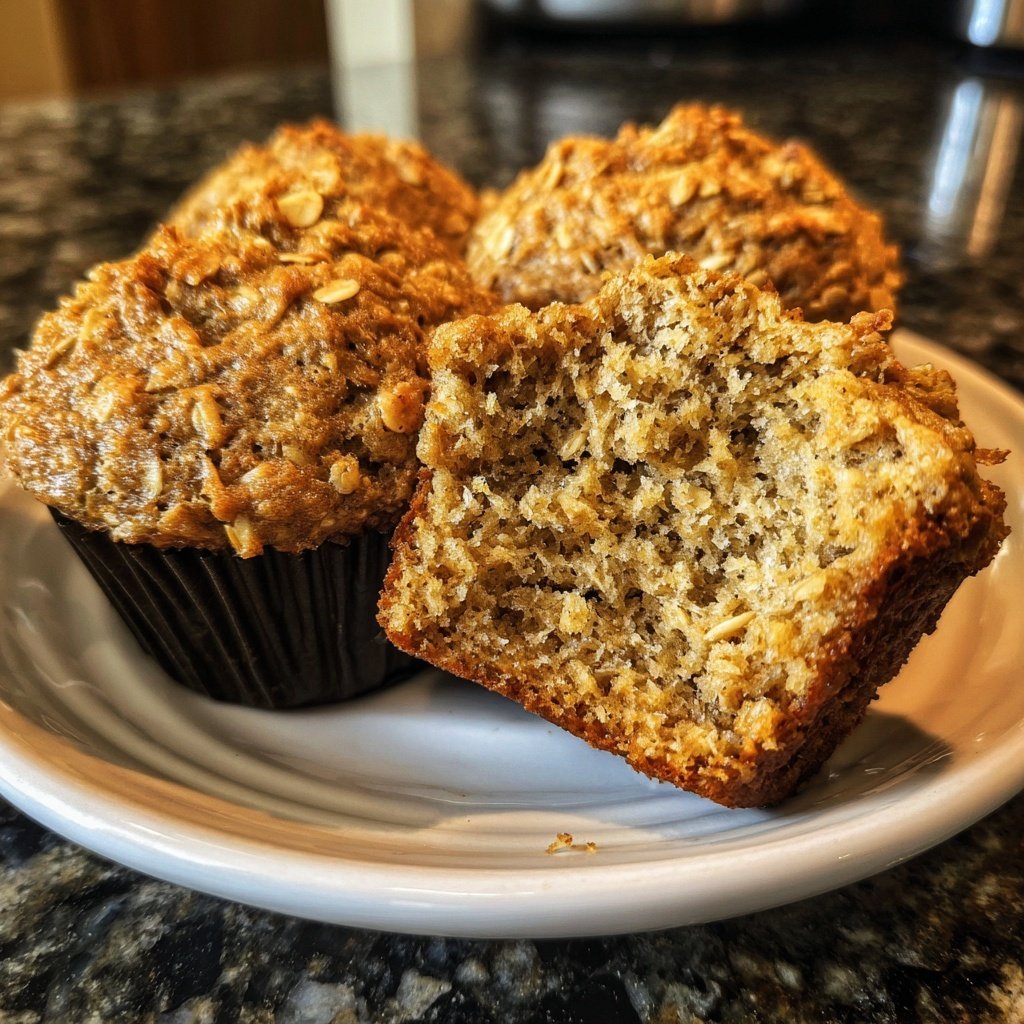 Healthy Banana Oat Muffins