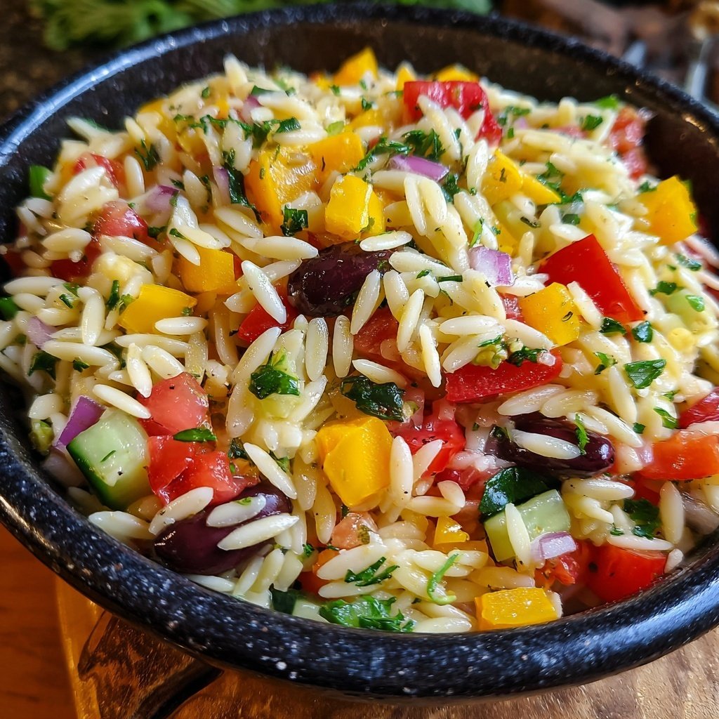 Healthy Lunch Greek Orzo Salad
