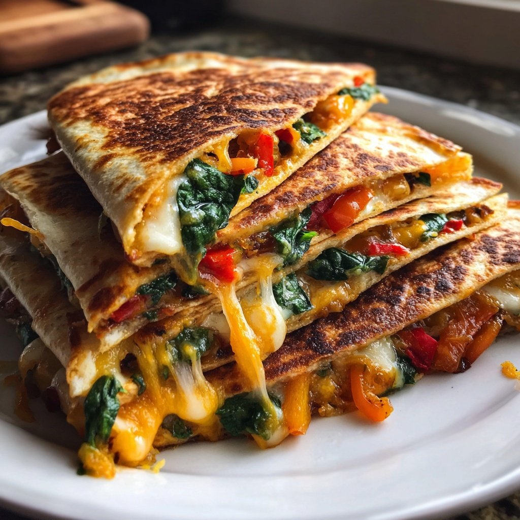 Super Bowl Appetizer Cheesy Veggie Quesadillas
