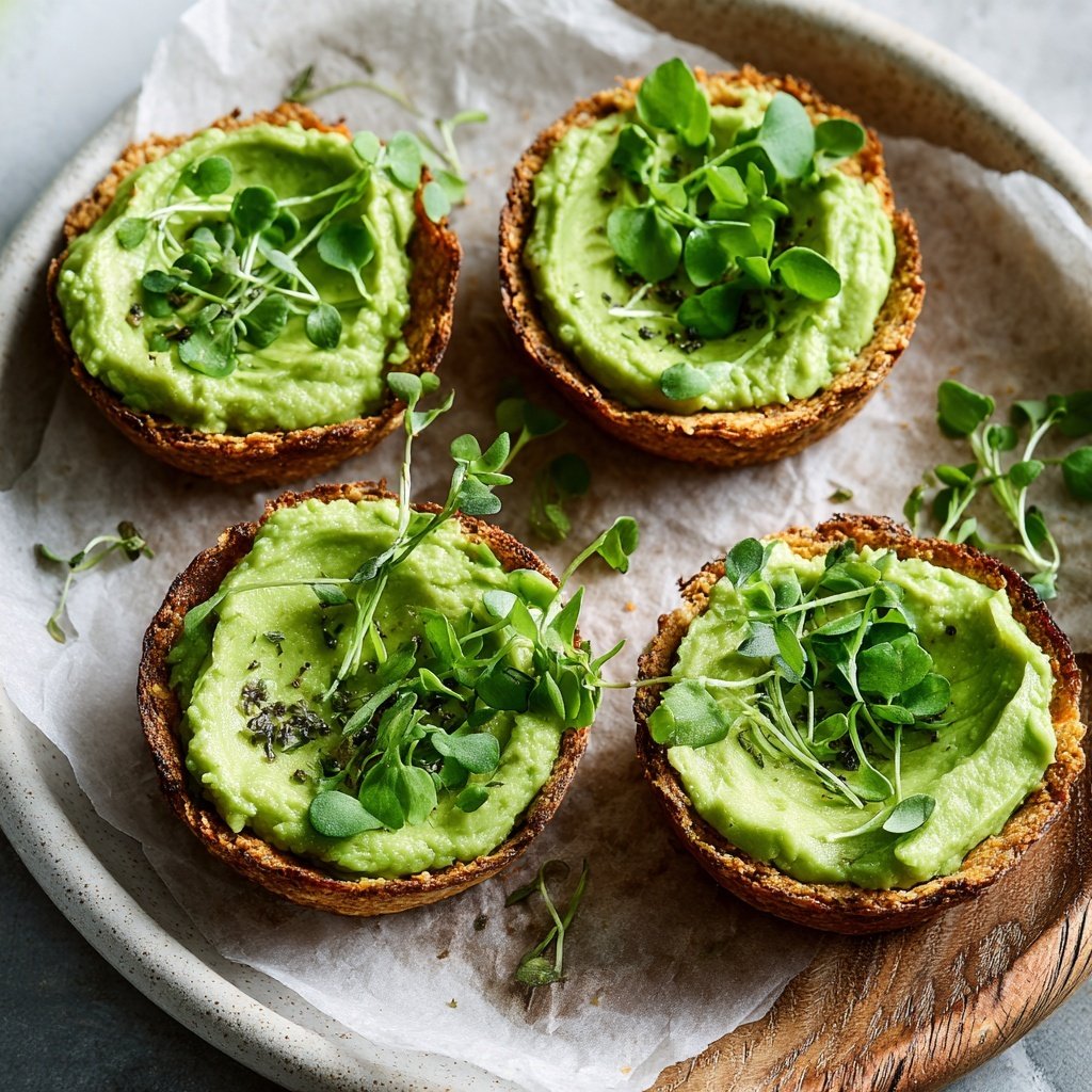 Healthy Lunch Avocado Lentil Toast Cups