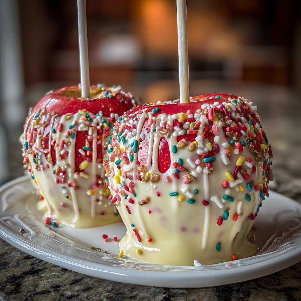 White Chocolate Candy Apples