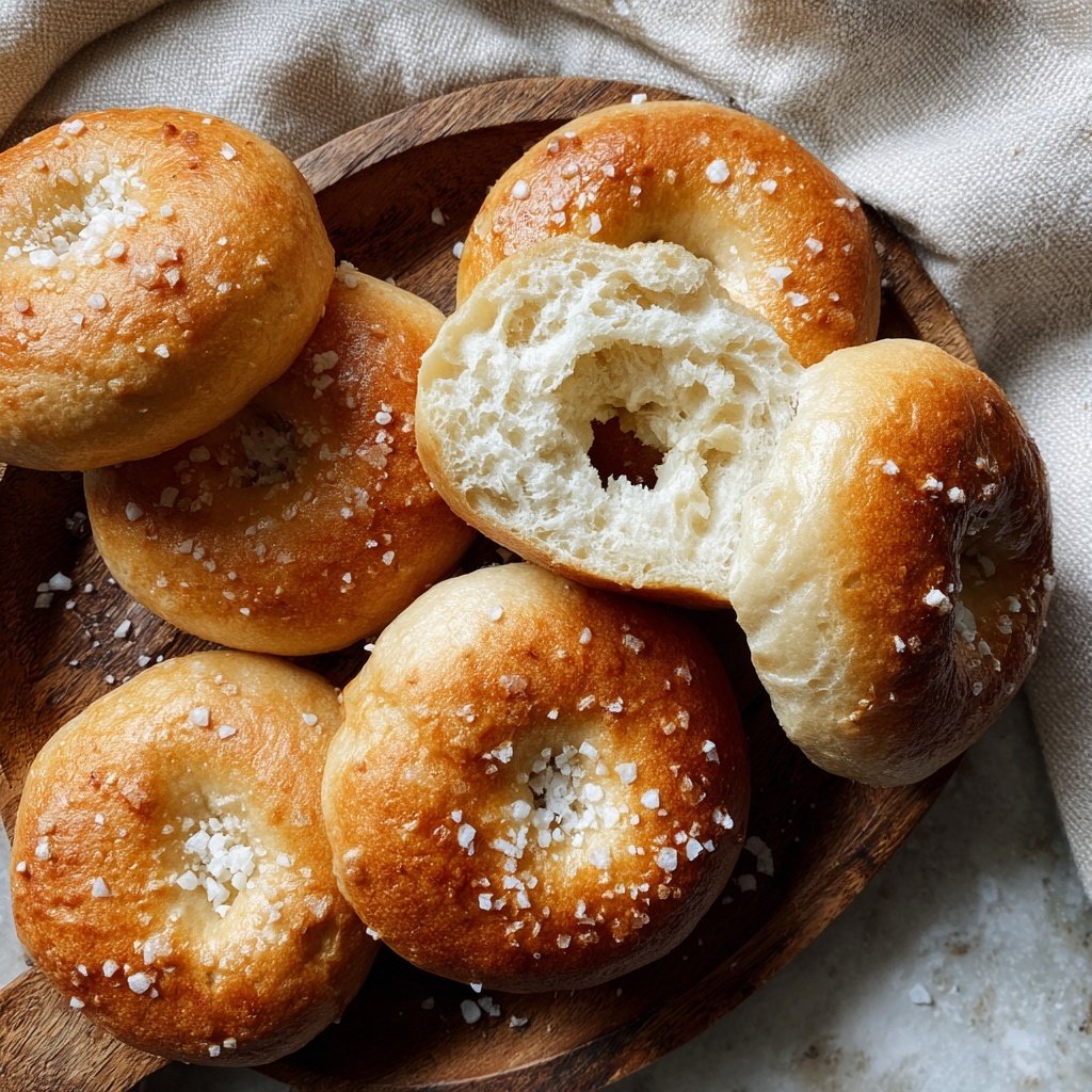 Baked Yogurt Bagels Without Yeast