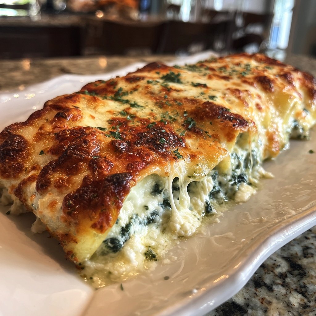 Creamy Spinach Cannelloni