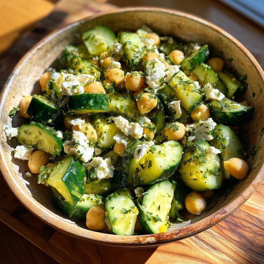 Mediterranean Chickpea Cucumber Salad