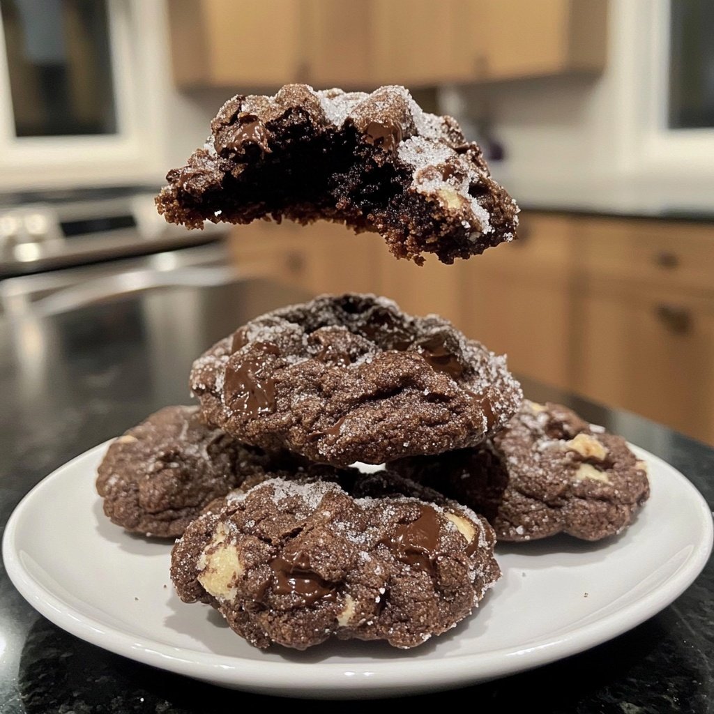 Chocolate Espresso Crinkle Cookies