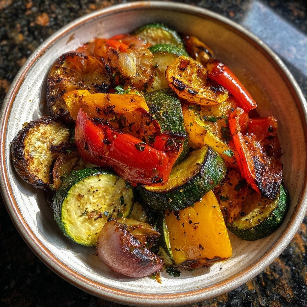 Healthy Dinner Grilled Veggie Plate