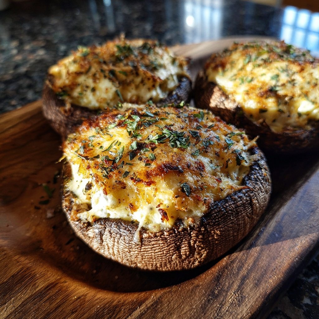 Romantic Stuffed Portobello Mushrooms