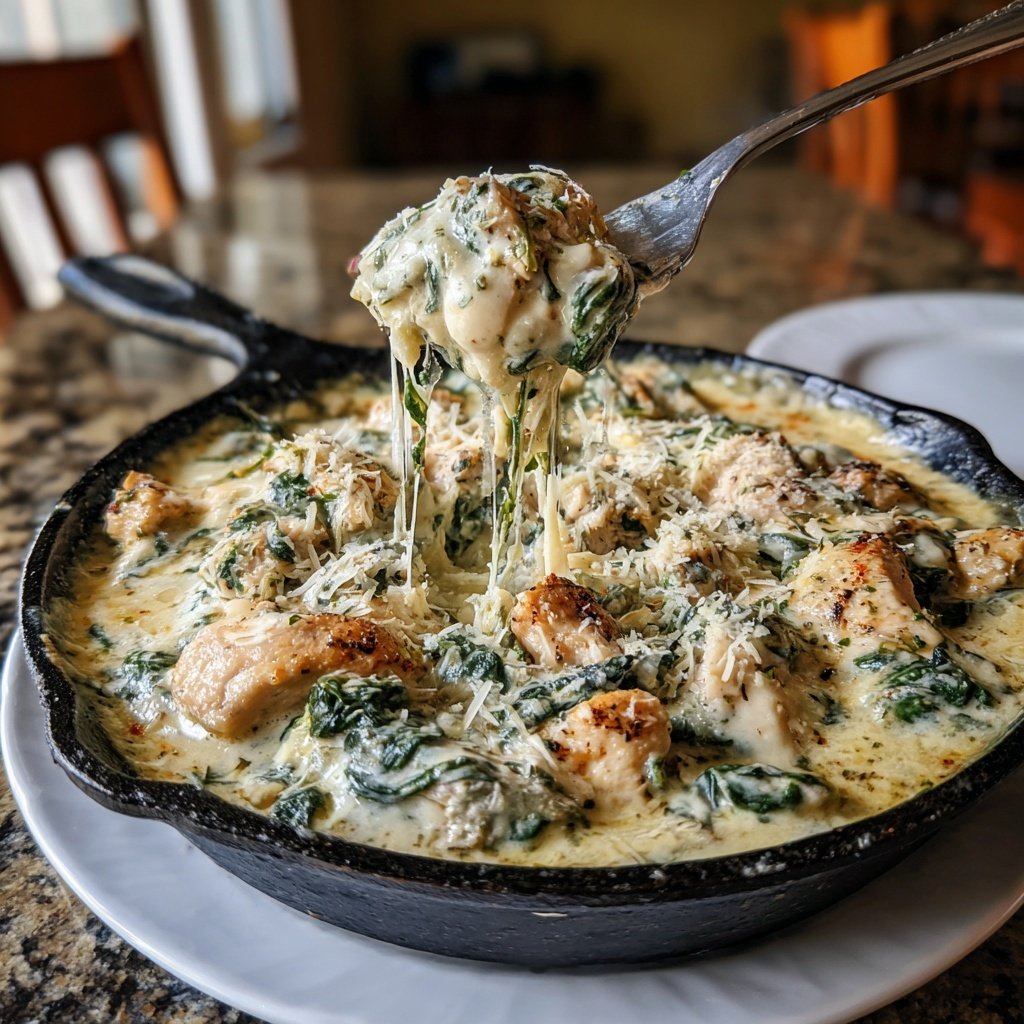 Creamy Spinach Chicken Skillet