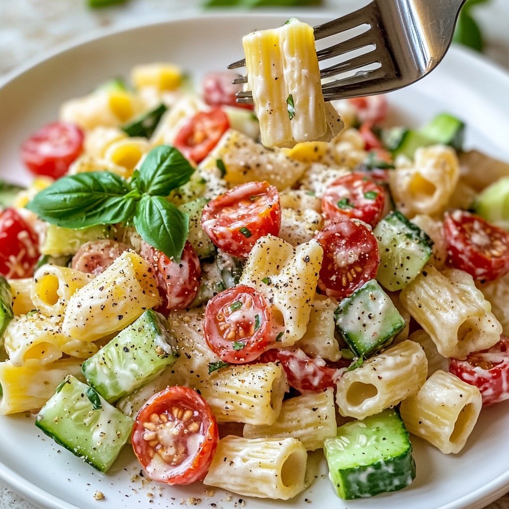 Quick Pasta Salad Lunch for Work