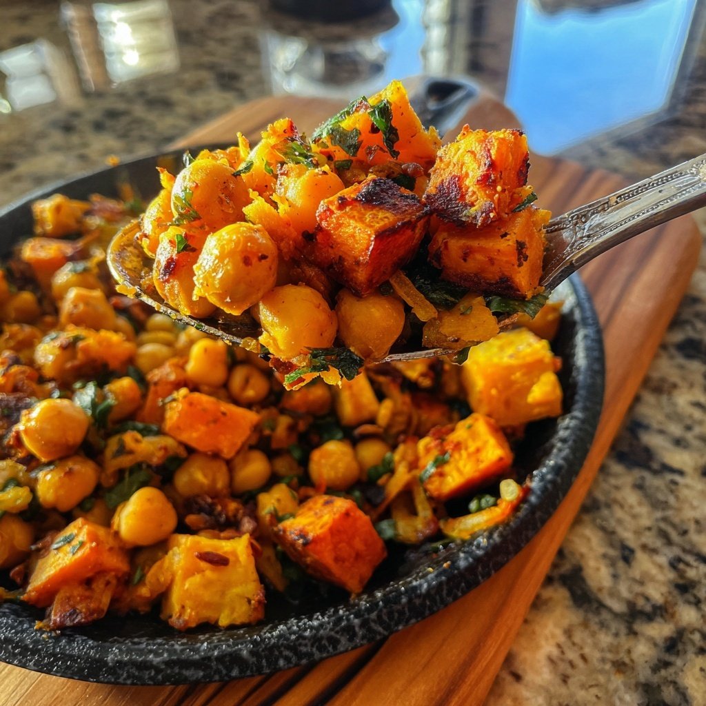Sweet Potato Chickpea Hash