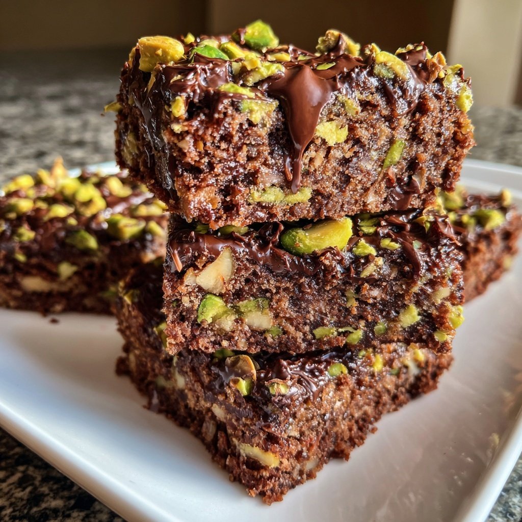 Chocolate Pistachio Almond Squares