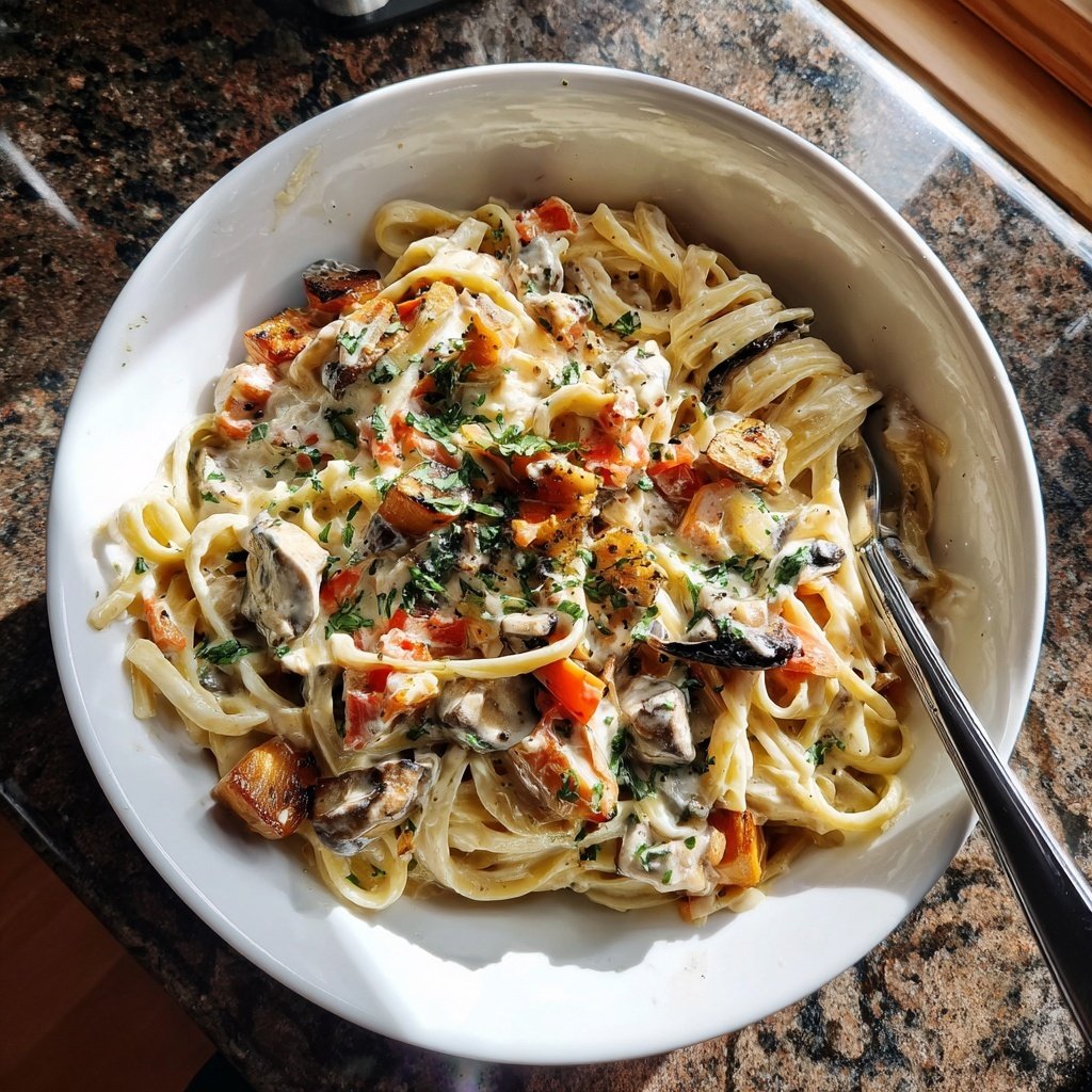 Sunday Slow Baked Vegetable Alfredo