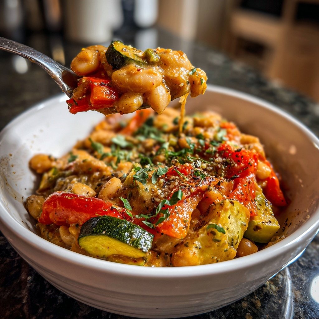 Roasted Veggie White Bean Bowl