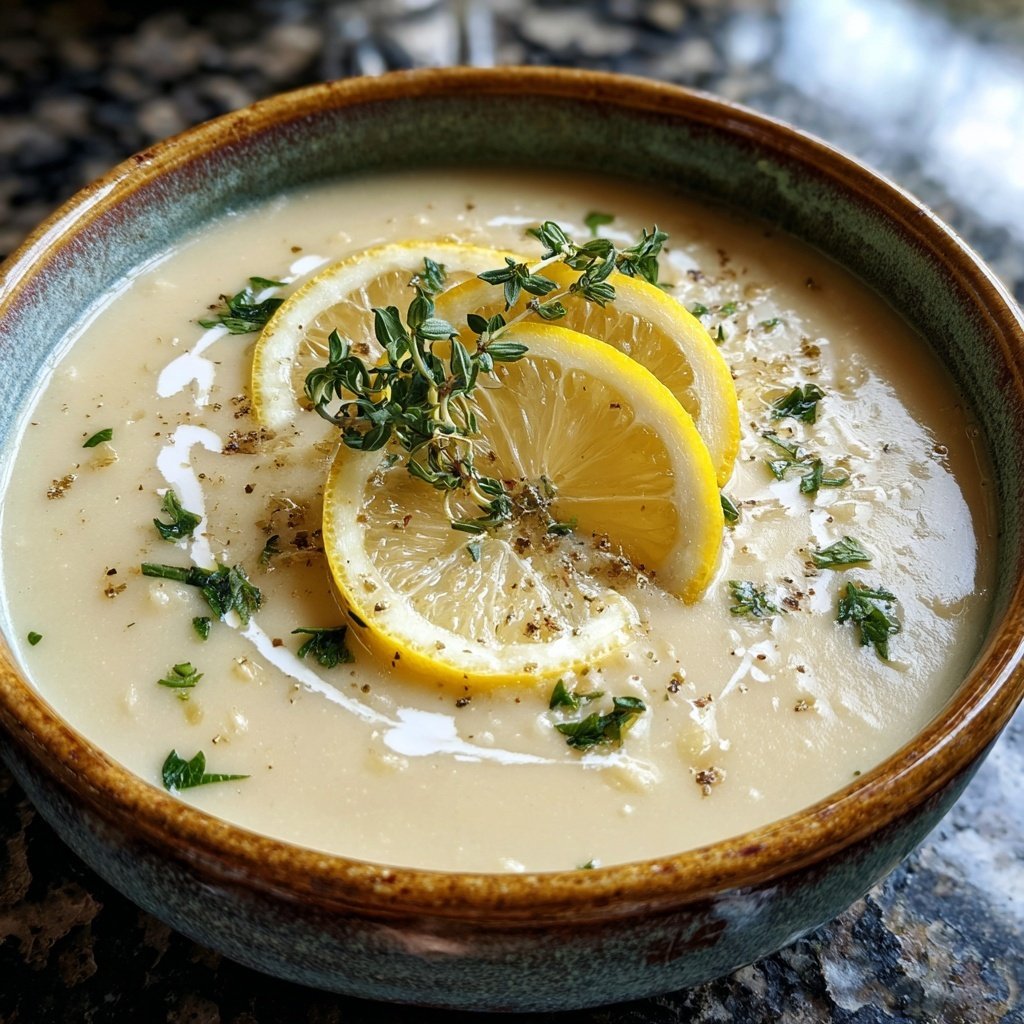 Creamy Lemon White Bean Soup